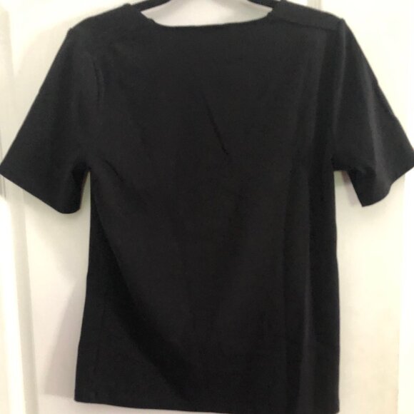 Ann Taylor Black Square Neck Top  - Size L - Picture 3 of 3